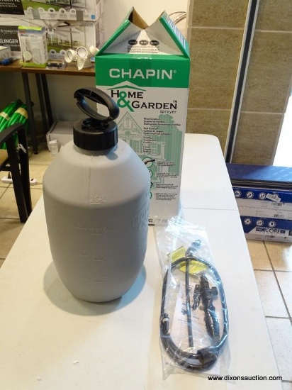 (R1) CHAPIN HOME & GARDEN 1 GALLON SPRAYER. IS IN OPEN BOX. ITEM IS SOLD AS IS WHERE IS WITH NO