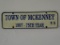 TOWN OF MCKENNEY 95 1997 - 75TH YEAR LICENSE PLATE. ITEM IS SOLD AS IS WHERE IS WITH NO GUARANTEES