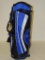 CARRYLITE LSX GOLF CLUB BAG BLUE, BLACK AND WHITE. ITEM IS SOLD AS IS WHERE IS WITH NO GUARANTEES OR