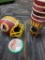 REDSKINS PLASTIC CUPS, HELMET AND BUTTON. ITEM IS SOLD AS IS WHERE IS WITH NO GUARANTEES OR