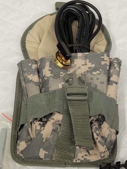 MILITARY POUCH W/ TRAN-MAX TINNED COPPER CABLE. ITEM IS SOLD AS IS WHERE IS WITH NO GUARANTEES OR