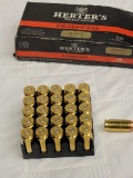 HERTER'S SELECT GRADE BRASS CASE .40 S&W 26 CARTRIDGES 180 GR. FMJ. ITEM IS SOLD AS IS WHERE IS WITH