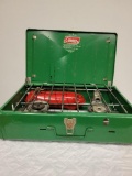 COLEMAN'S OUTDOOR COOKING GRILL. ITEM IS SOLD AS IS WHERE IS WITH NO GUARANTEES OR WARRANTY, NO
