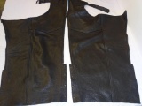 BLACK LEATHER U.S. MADE CO. CHAPS. SIZE SAYS XL L. EXCELLENT CONDITION ITEM IS SOLD AS IS WHERE IS