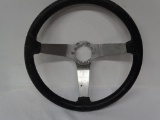 MUSTANG STEERING WHEEL. ITEM IS SOLD AS IS WHERE IS WITH NO GUARANTEES OR WARRANTY, NO REFUNDS OR