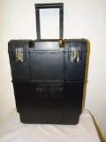 STACKABLE ROLLING UTILITY TOOL BOX. ITEM IS SOLD AS IS WHERE IS WITH NO GUARANTEES OR WARRANTY, NO
