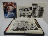 VARIOUS BASEBALL MEMORABILIA W/ SOME SIGNED PHOTOGRAPHS. ITEM IS SOLD AS IS WHERE IS WITH NO
