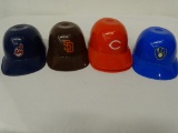 MINI BASEBALL HELMETS. ITEM IS SOLD AS IS WHERE IS WITH NO GUARANTEES OR WARRANTY, NO REFUNDS OR