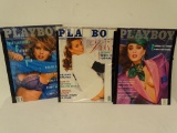 3 UNOPENED PLAYBOY MAGAZINES STILL IN THE PLASTIC. APRIL, MAY AND JUNE 1987. ITEM IS SOLD AS IS