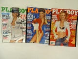 3 UNOPENED PLAYBOY MAGAZINES STILL IN THE PLASTIC. FEBRUARY, APRIL AND JUNE 2003. ITEM IS SOLD AS IS