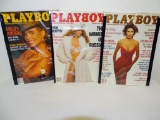 3 UNOPENED PLAYBOY MAGAZINES STILL IN THE PLASTIC. JANUARY, FEBRUARY AND MAY 1990. ITEM IS SOLD AS