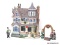 HOLIDAY VILLAGE BUILDING OF A VICTORIAN STYLE HOME WITH A SNOWMAN OUT FRONT, ALSO INCLUDES 2