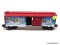 LIONEL O GAUGE 2010 HOLIDAY CHRISTMAS BOXCAR. MEASURES 10 IN LONG. ITEM IS SOLD AS IS WHERE IS WITH