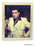 JOHN TRAVOLTA SIGNED PHOTOGRAPH WITH COA. IS IN A GOLD TONE FRAME. MEASURES 9 IN X 11 IN. ITEM IS