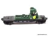 O GAUGE LIONEL 36874 PENNSYLVANIA RR SEARCHLIGHT CAR. MEASURES 10 IN LONG. ITEM IS SOLD AS IS WHERE