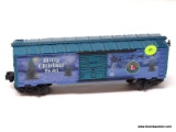 LIONEL TRAINS 2007 O GAUGE HOLIDAY BOXCAR. MEASURES 10 IN LONG. ITEM IS SOLD AS IS WHERE IS WITH NO