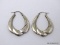 .925 STERLING SILVER LADIES HOOP EARRINGS; WEIGHS 5.0 GM