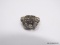 .925 STERLING SILVER LADIES ANTIQUE 3 CT GEMSTONE RING SIZE 8 1/2; WEIGHS 4.8 GM