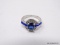 .925 STERLING SILVER LADIES 2 CT SAPPHIRE RING. SIZE 8.