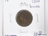 1864 BRONZE INDIAN CENT