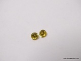 1.25 CT ROUND CITRINES; MEASURES 5 X 3