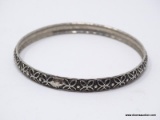 .925 STERLING SILVER LADIES VINTAGE BANGLE BRACELET; WEIGHS 12.5 GM