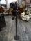 (R1) BLACK 3 LIGHT FLOOR LAMP WITH ADJUSTABLE LIGHTS. MEASURES 64.5 IN TALL. ITEM IS SOLD AS IS