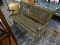 (R1) CAST IRION AND WOOD CONSTRUCTED PARK STYLE BENCH. MEASURES 50 IN X 25 IN X 33 IN. ITEM IS SOLD