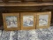 (R1) SET OF 3 HAND PAINTED CHINESE SCENES IN WINTER (1 IS OF A GARDEN, 1 IS OF A HOUSE, AND 1 IS OF