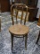 (R1) BENTWOOD SIDE CHAIR WITH PLANK BOTTOM SEAT. MEASURES 16.5 IN X 17 IN X 35 IN. ITEM IS SOLD AS