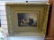 (R1) ANTIQUE OIL ON CANVAS OF A PAIR OF CALVARY MEN FIGHTING WITH SWORDS IN AN ANTIQUE GOLD TONE