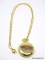 (SC) GOLD TONE POCKETWATCH NECKLACE WITH 