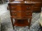 (R2) MAHOGANY 2 DRAWER END TABLE / SIDE TABLE / NIGHT STAND WITH 1 LOWER SHELF. MEASURES 18 IN X 15
