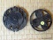 (R2) LOT OF 2 VIRGINIA METALCRAFTERS CAST IRON TRIVETS. 1 IS A FLOWER THEME AND 1 IS A C.S.A TRIVET.