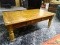 (R1) PINE FINISHED COFFEE TABLE WITH 1 DRAWER WITH WOODEN KNOB STYLE PULLS. MEASURES 48 IN X 28 IN X