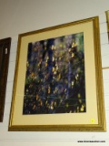 (R2) FRAMED PHOTOGRAPH OF A BUDDING TREE WITH A GOLD TONE FRAME. MEASURES 23 IN X 27 IN. ITEM IS