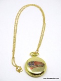(SC) GOLD TONE POCKETWATCH NECKLACE WITH 