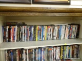 (R2) SHELF LOT OF DVD'S TO INCLUDE ALIEN VS PREDATOR, 3:10 TO YUMA, A FISTFUL OF DOLLARS, FORREST