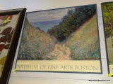 (R2) FRAMED PRINT FROM THE MUSEUM OF FINE ARTS, BOSTON OF A HEAVILY FLOWERED OUTDOOR PATH. IS IN A