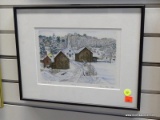 (R1) FRAMED WINTER LANDSCAPE SCENE 