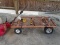 (SHED1) METAL 4 WHEEL WAGON- 52 IN X 26 IN X 14 IN