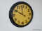 (APARTMENT) BATTERY OPERATED WALL CLOCK- 14 IN DIA.. ITEM IS SOLD AS IS WHERE IS WITH NO GUARANTEES