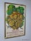 (APARTMENT) FRAMED WINE FESTIVAL POSTER IN BLACK AND GOLD FRAME- 27 IN X 40.5 IN. ITEM IS SOLD AS IS