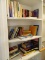 (APARTMENT) CLOSET SHELF OF PAPER BACK NOVELS AND MISCELL. BOOKS. ITEM IS SOLD AS IS WHERE IS WITH