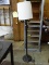 (SHOP OFFICE) BRONZE TONED FLOOR LAMP WITH SHADE- 61 IN H