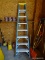 (SHOP) WERNER FIBERGLASS 8 FT. STEP LADDER. ITEM IS SOLD AS IS WHERE IS WITH NO GUARANTEES OR