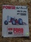 (SHOP) REPLICA FORD TRACTOR ADVERTISING SIGN- 12 IN X 14 IN- NEED WRENCH TO REMOVE. ITEM IS SOLD AS