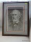 (LR) FRAMED AND DOUBLE MATTED PRINT OF ROBERT E. LEE. IS IN A MAHOGANY FRAME AND MEASURES 15 IN X 19