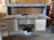 (SHOP) METAL DESK WITH CONTENTS- 72 IN X 36 IN X 48 IN