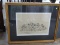 (SHOP) FRAMED AND MATTED BUFFALO DANCE LITHOGRAPH IN MAPLE FRAME- 28.5 IN X 24 IN . ITEM IS SOLD AS